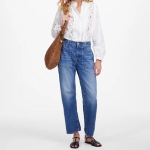 Madewell The Darted Barrel-Leg Jean Size 24